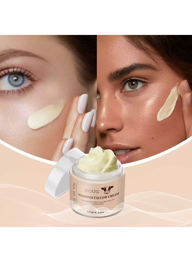 SOUG 100% Grass Fed Beef Tallow for Skin Care - Face + Body - Whipped Moisturizer for Sensitive Skin - Natural Lotion, 4 FL. oz. (Unscented) - Image 3